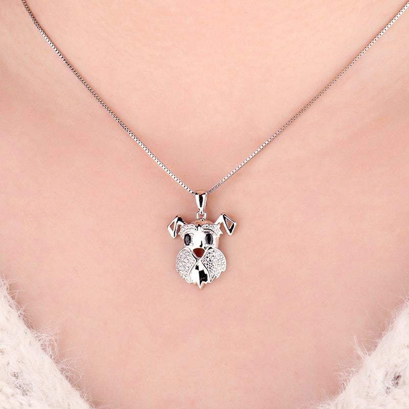 Miniature schnauzer clearance necklace