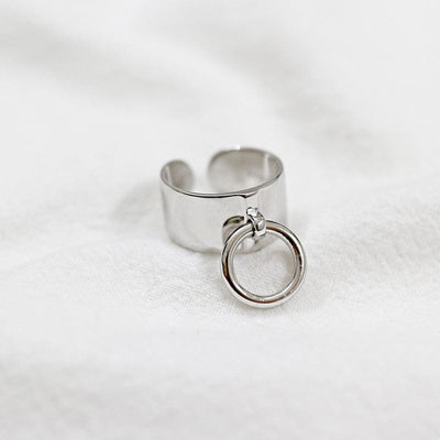 nolo gardenia retro chain loop sterling silver pendant ring