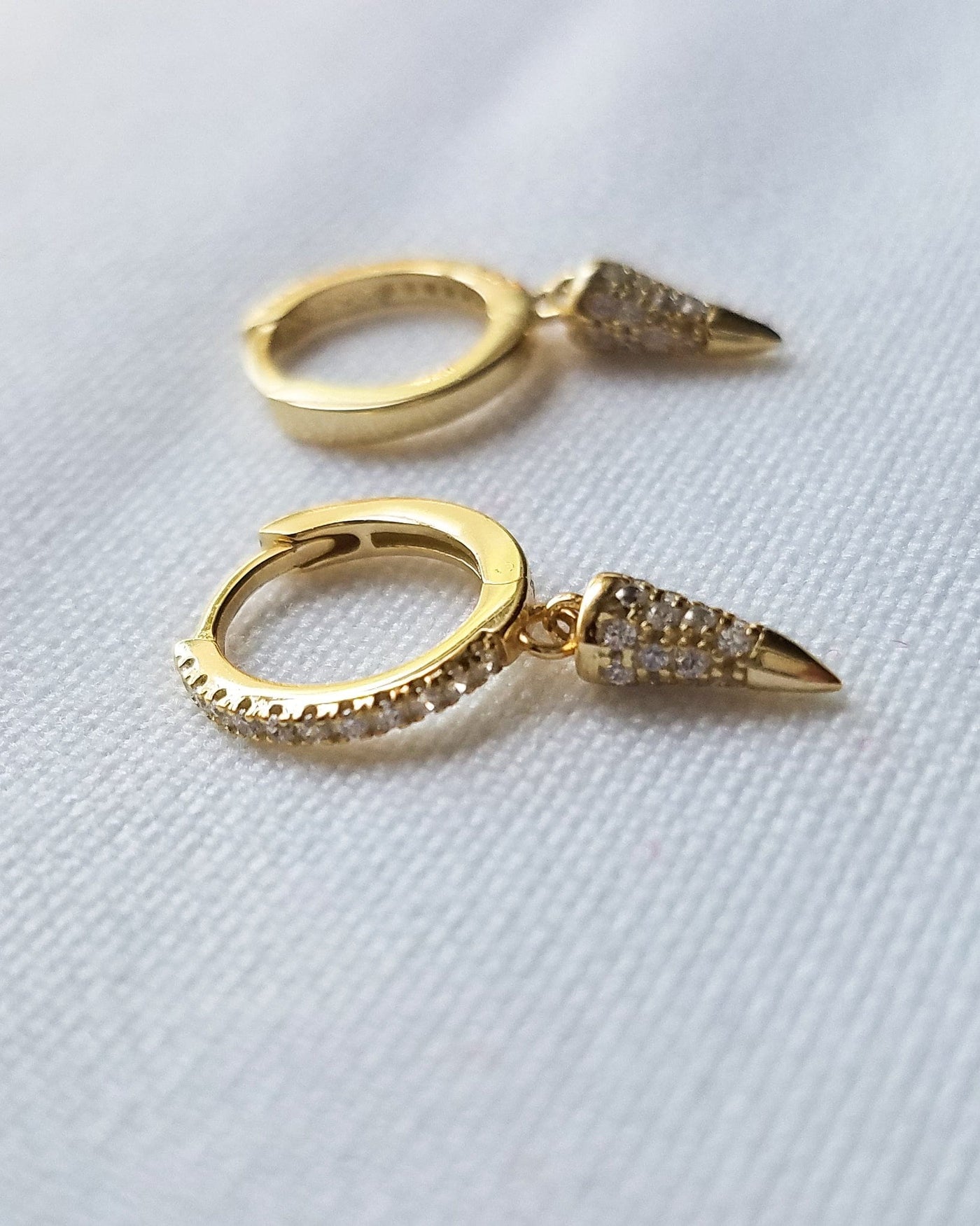 N O L O - Classic Cone Huggie Gold Earrings
