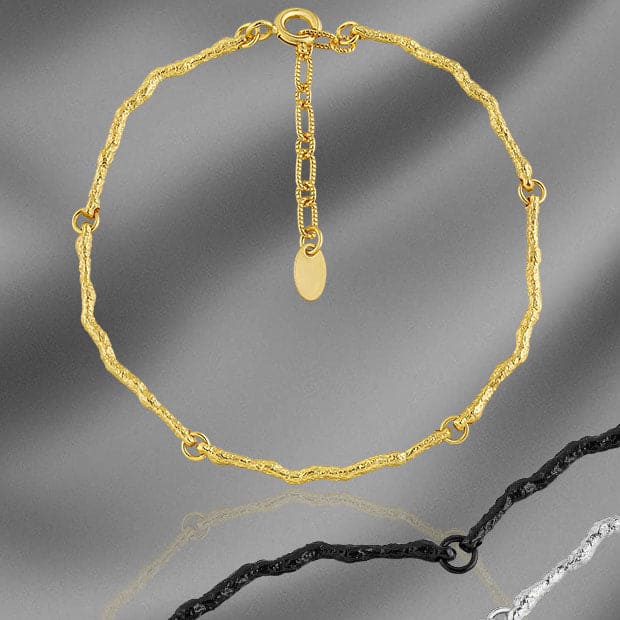 nolo branch link gold thin artsy unique bracelet