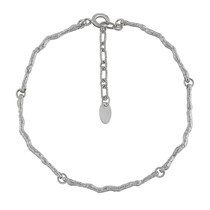 nolo branch link silver thin artsy unique bracelet