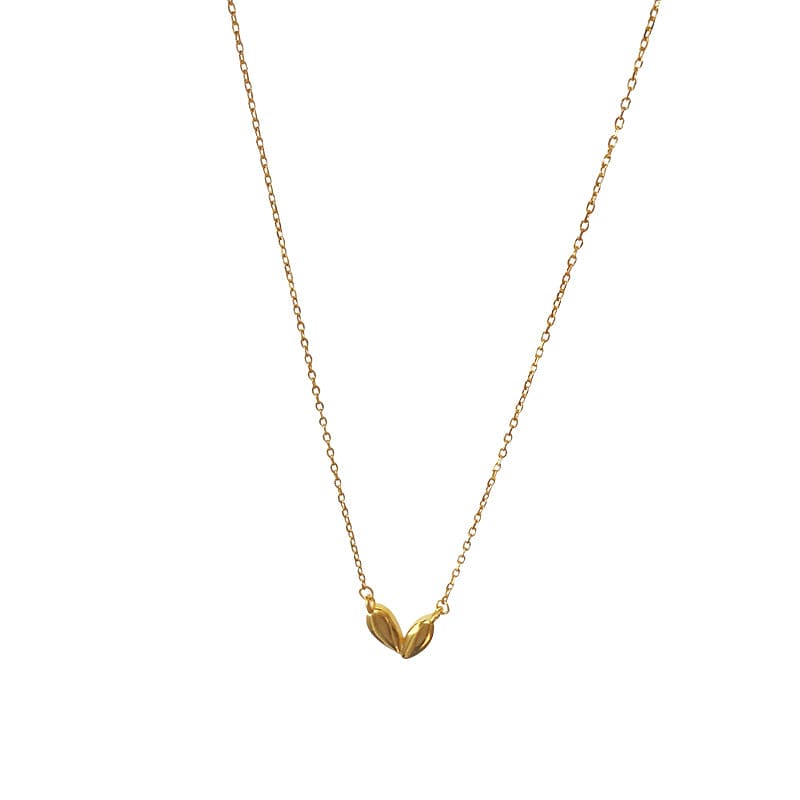 nolo cute asymmetrical heart shape angular artistic creative style dainty irregular minimalist chain 18k gold plated sterling silver necklace
