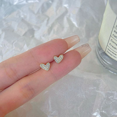 nolo cute dainty asymmetrical heart shaped sterling silver gemstone stud earrings