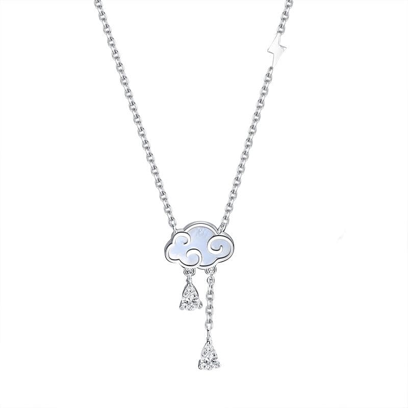 nolo xiangyun reishi style mushroom cloud with rain luck cloud yunwen auspicious clouds zuiun silver rain cloud lightning chain necklace