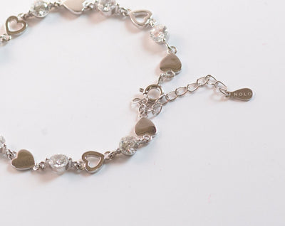 N O L O - Multi Hollow Heart Link Bracelet