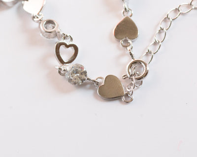 N O L O - Multi Hollow Heart Link Bracelet