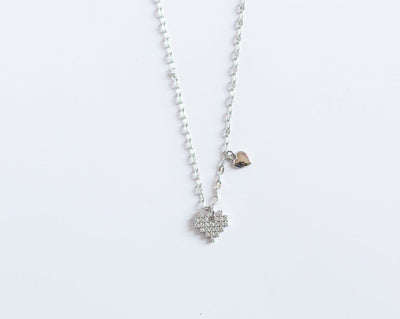 N O L O - "PIXEL L O V E" 8 bit Heart Necklace