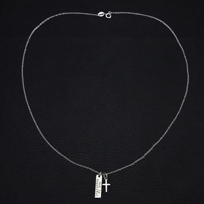 925 Silver "God Is Beautiful" Cross Pendant Necklace