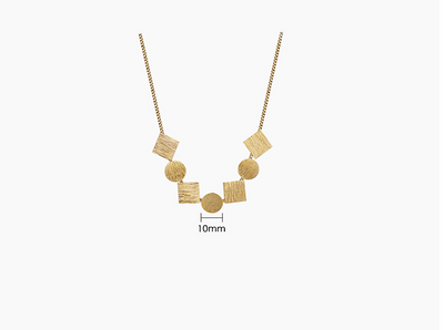 N O L O - Minimalist Golden Wood Necklace