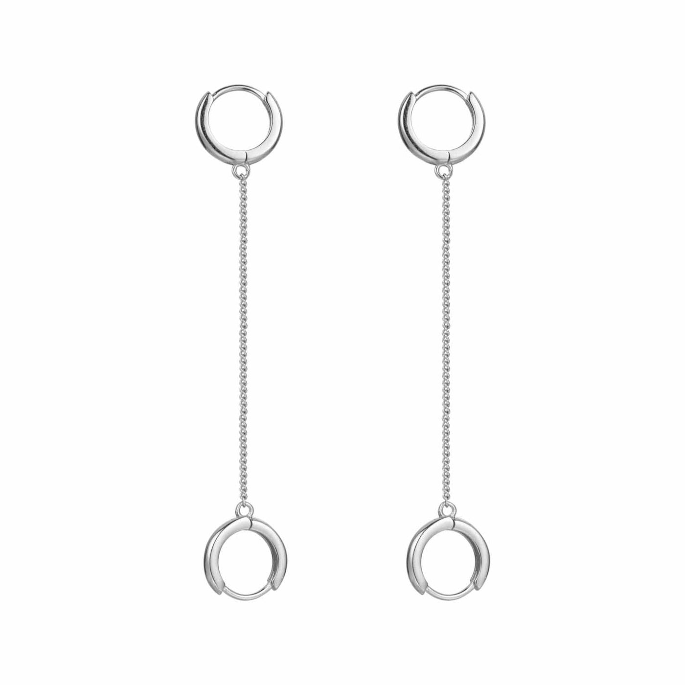 Eternity Huggie Hoop Earrings With 925 Sterling Silver & Cubic Zirconia