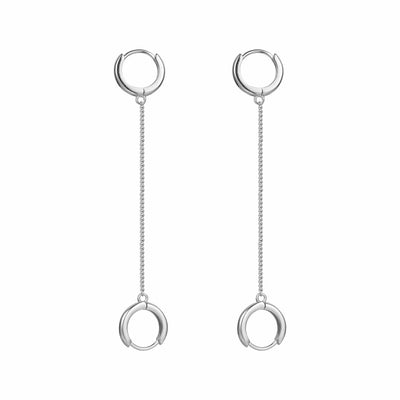 Eternity Huggie Hoop Earrings With 925 Sterling Silver & Cubic Zirconia