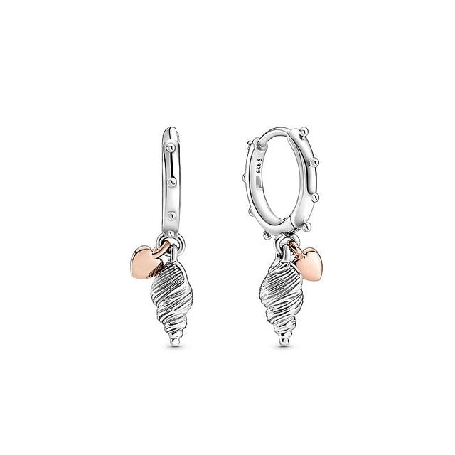 beautiful summer conch shell earrings 925 sterling silver