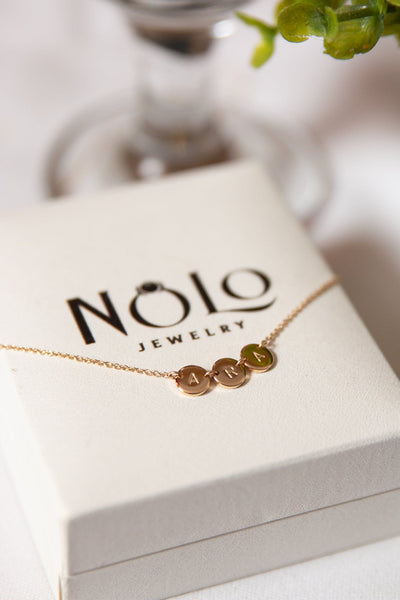 nolo jewelry 14k gold filled customizable personalized initial name necklaces