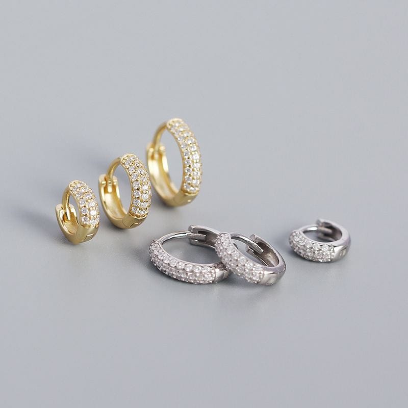 nolo elle 18k gold sterling silver rhodium wide huggie earrings