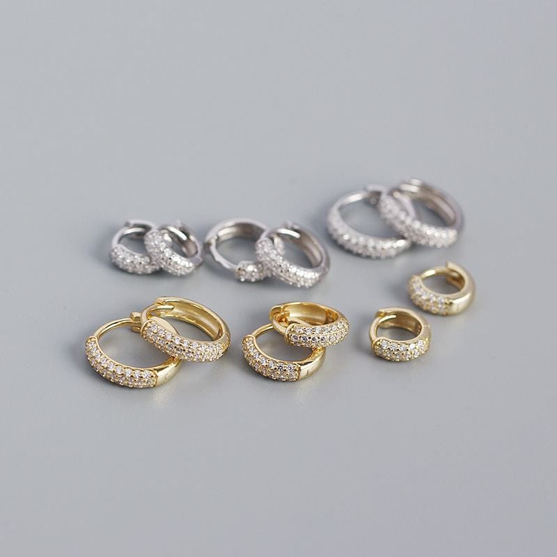 nolo elle 18k gold sterling silver rhodium wide huggie earrings
