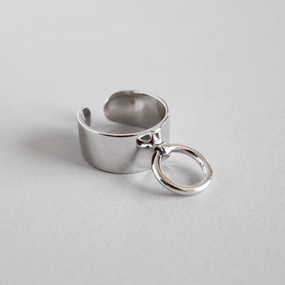 nolo gardenia retro chain loop sterling silver pendant ring