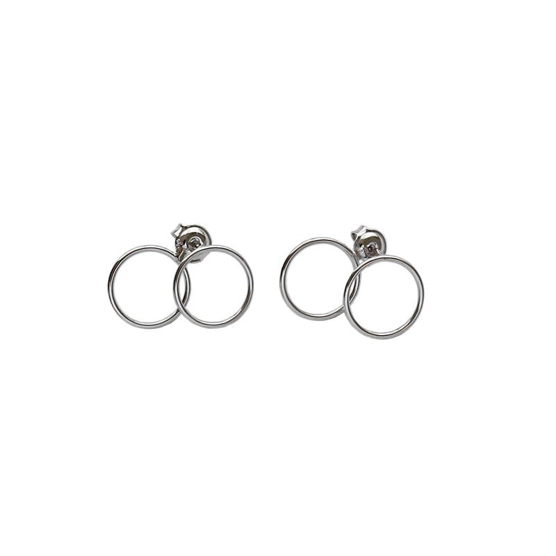 nolo hoop 2 hoop sterling silver rhodium stud earrings
