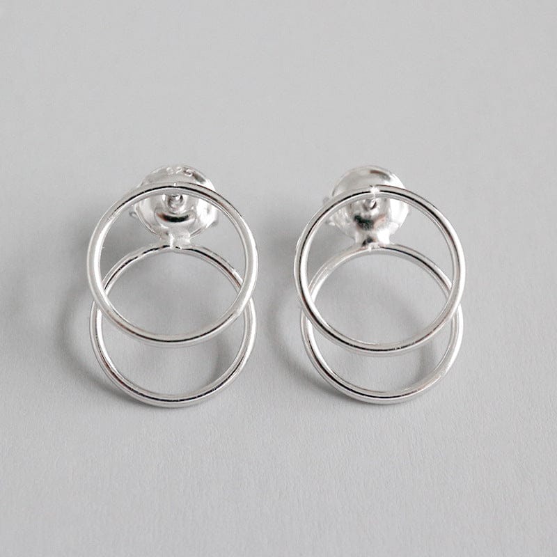 nolo hoop 2 hoop sterling silver rhodium stud earrings