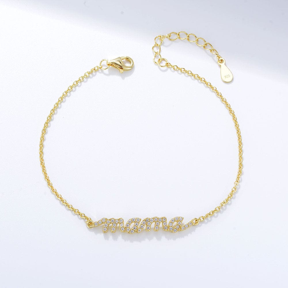 nolo mama mom gold and silver dainty chain link mothers day bracelet
