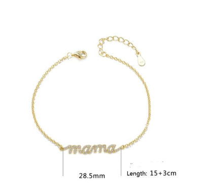 nolo mama mom gold and silver dainty chain link mothers day bracelet