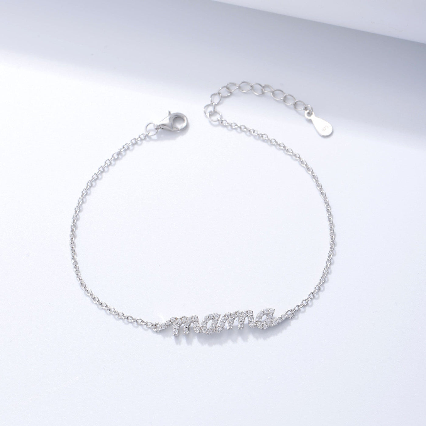 nolo mama mom silver dainty chain link mothers day bracelet