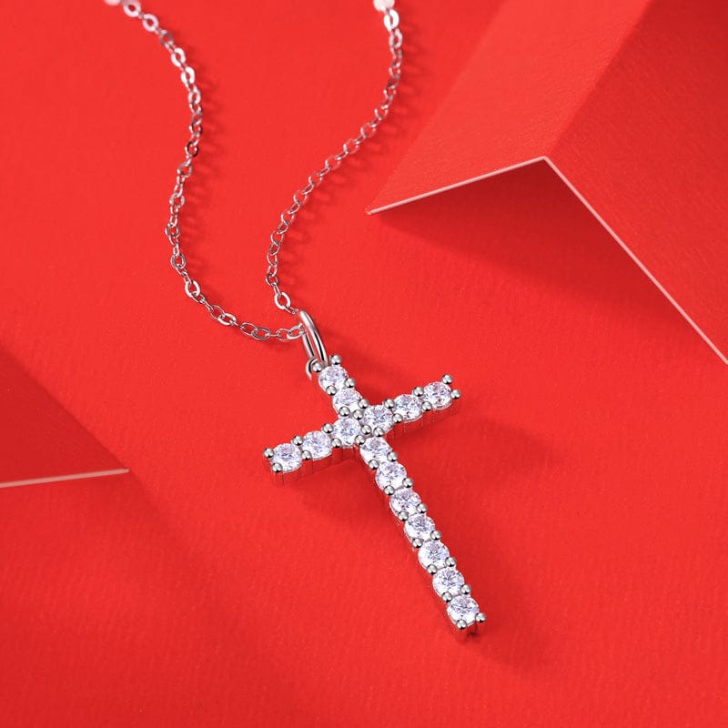 nolo moissanite 925 sterling silver beautiful cross necklace