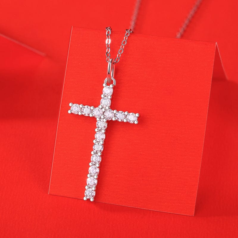 nolo moissanite 925 sterling silver beautiful cross necklace