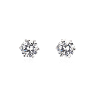 nolo studs r us dainty sterling silver cubic zirconia round shaped stud earrings