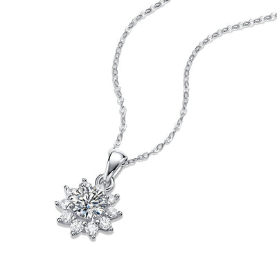 nolo sweet snowflake moissanite cubic zirconia sterling silver necklace