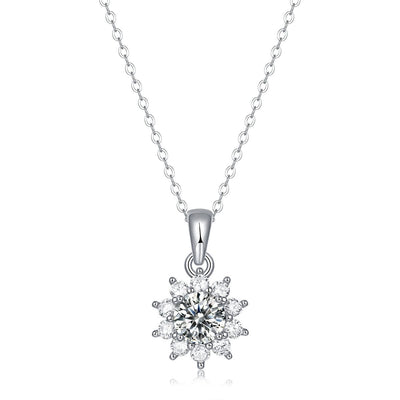nolo sweet snowflake moissanite cubic zirconia sterling silver necklace