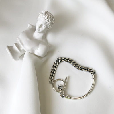 nolo thai silver lariat sterling silver cuban link bracelet