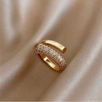 nolo vela rue copper gold plated gemstone semi precious stone adjustable ring